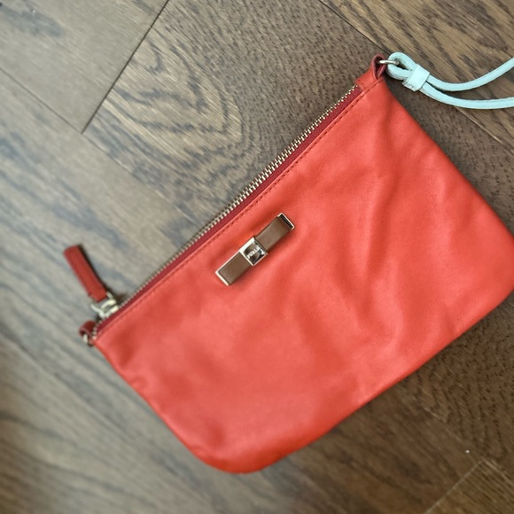 Burnt Orange Furla Crossbody / Wrist Purse - Picture 3 of 5